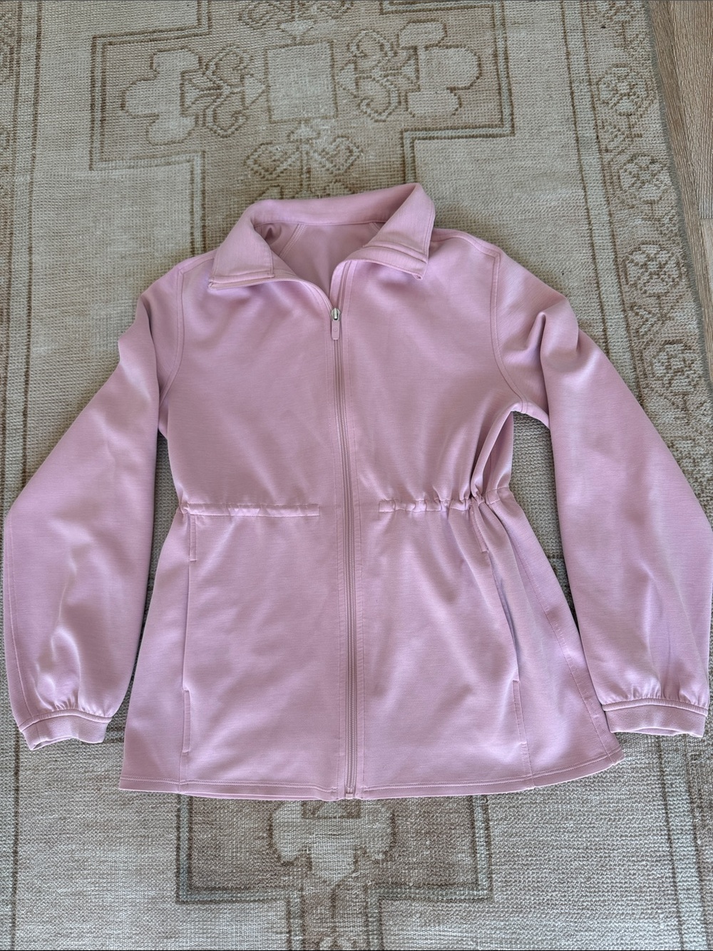 Lululemon Dusty Pink Zip-Up Cinch Waist Jacket Size XS